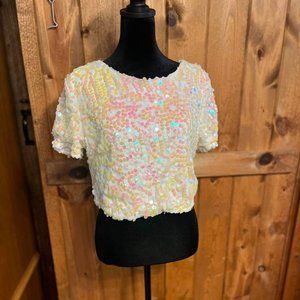 Charolette Rosse sequin crop top.